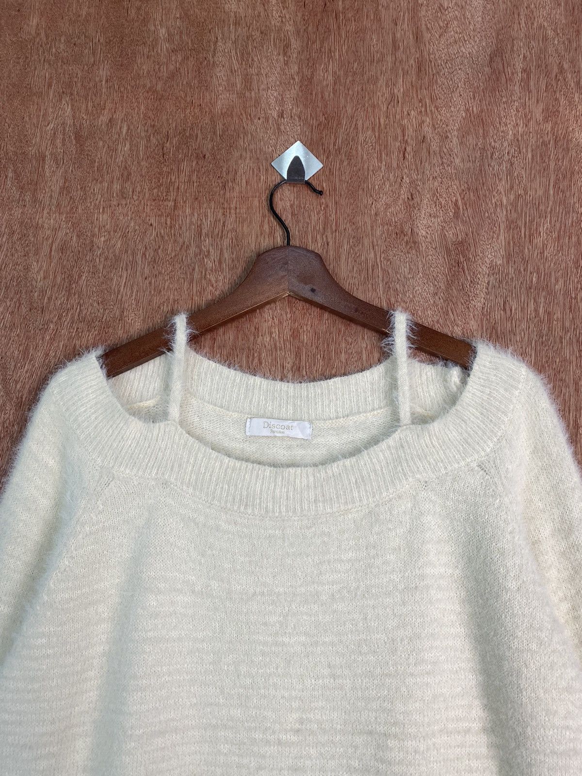 Homespun Knitwear × Japanese Brand DL Discoat Cream Shag Shaggy Fur Mohair Knitwear #B634 Size US M / EU 48-50 / 2 - 2 Thumbnail