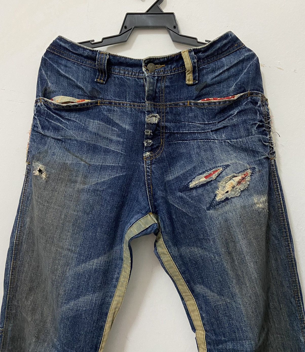 Japanese Brand PPFM Double Waist Jeans Size US 33 - 1 Thumbnail