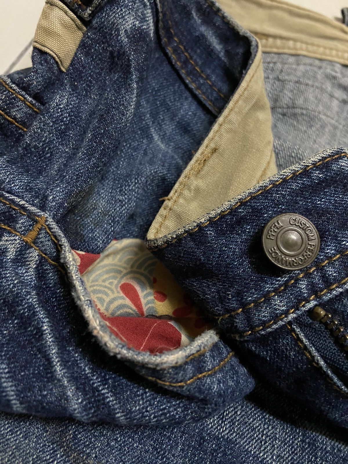 Japanese Brand PPFM Double Waist Jeans Size US 33 - 9 Thumbnail