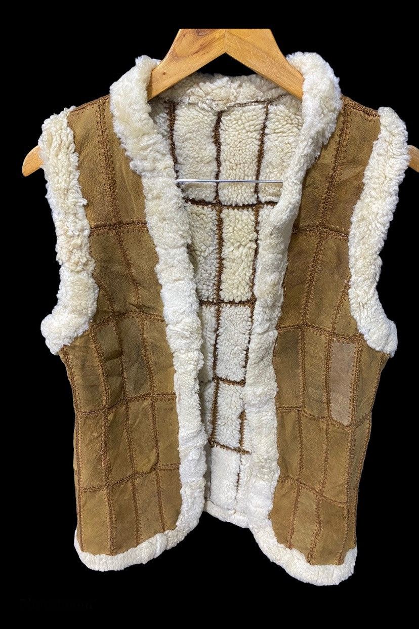 Designer × Vintage 💥delete today💥Vintage 80s Sheepskin Vest Rare style Size US M / EU 48-50 / 2 - 1 Thumbnail