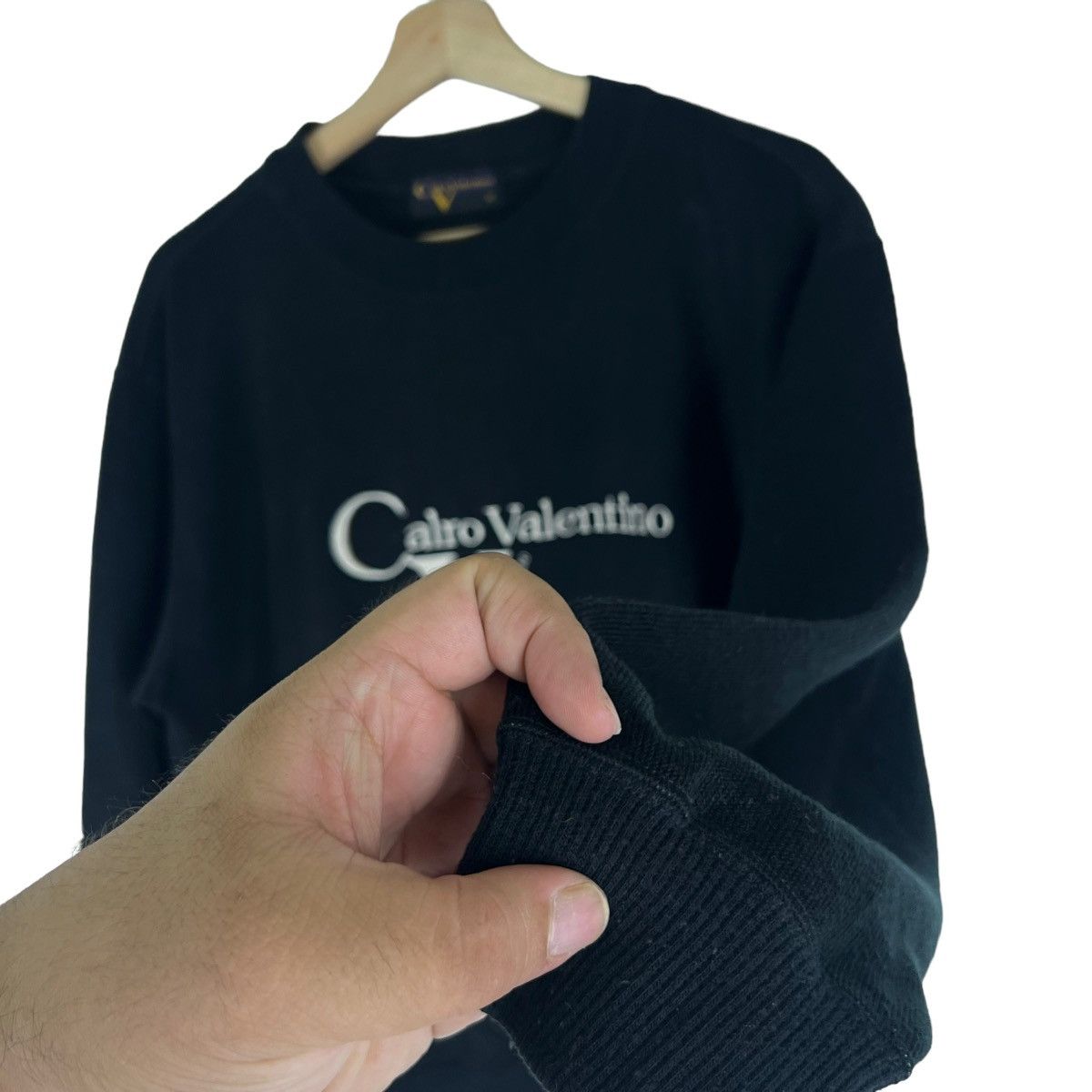 Japanese Brand × Vintage VINTAGE SWEATSHIRT BIG LOGO CALRO VALENTINO SPELL OUT Size US M / EU 48-50 / 2 - 4 Thumbnail