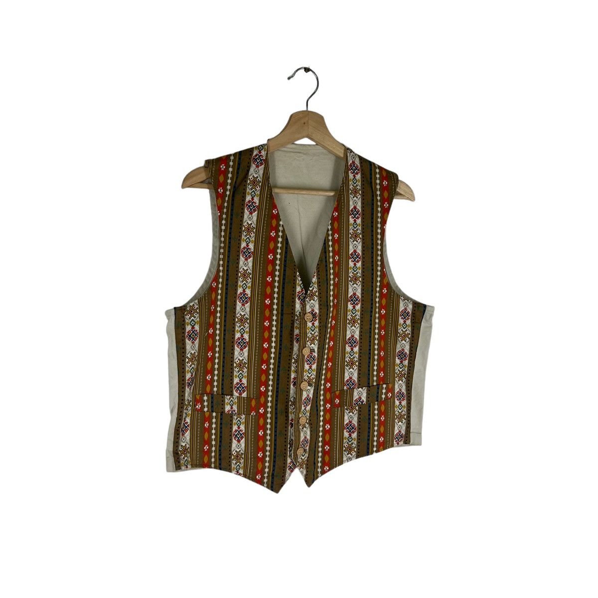 Japanese Brand VINTAGE NAVAJO AZTEC DESIGN TANK TOP VEST SUNVALLEY Size US M / EU 48-50 / 2 - 2 Thumbnail