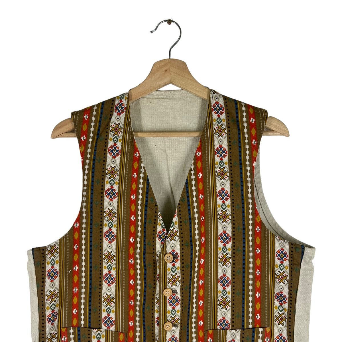 Japanese Brand VINTAGE NAVAJO AZTEC DESIGN TANK TOP VEST SUNVALLEY Size US M / EU 48-50 / 2 - 4 Thumbnail