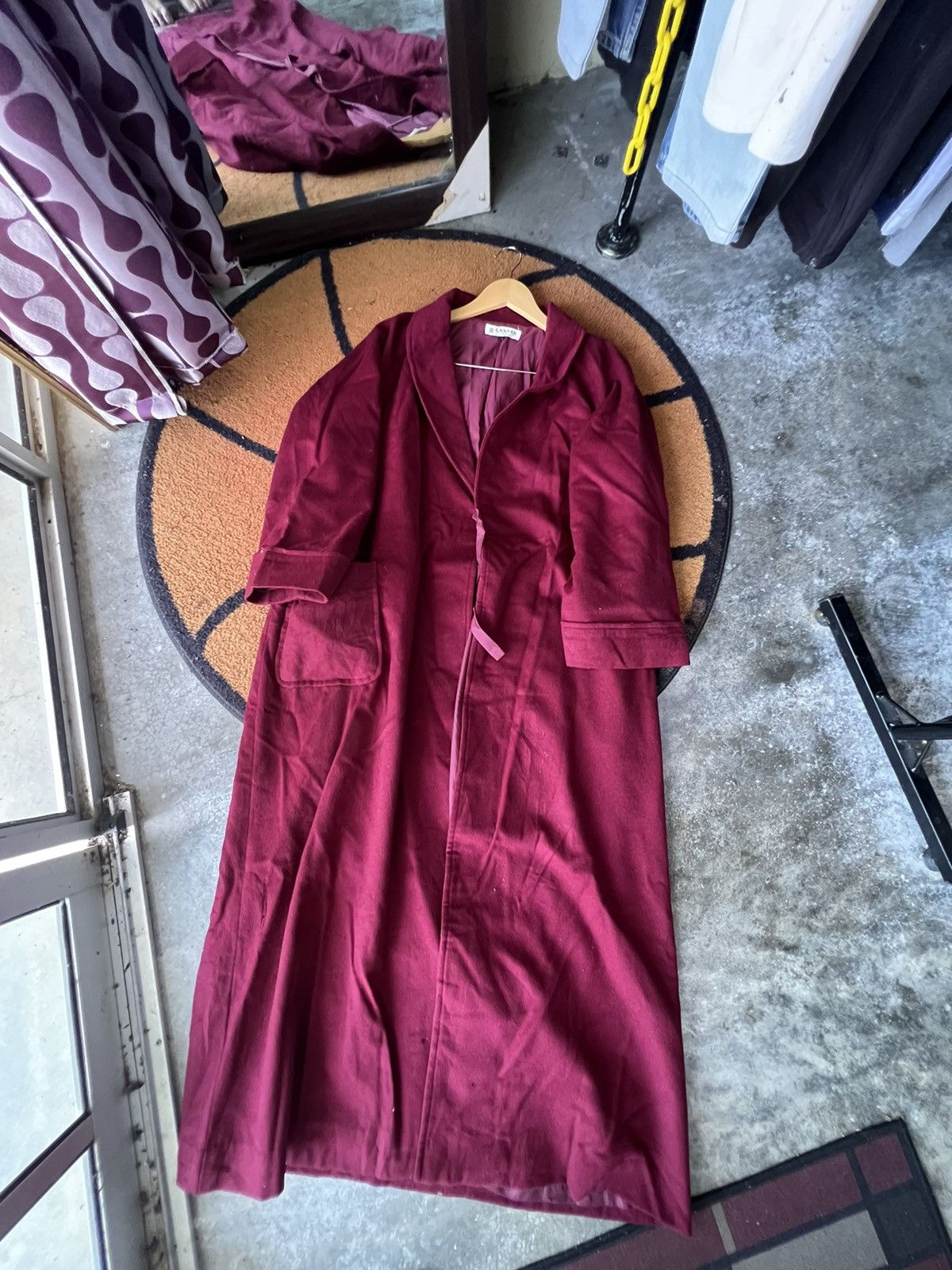 Lanvin 🔥Distressed Lanvin Paris Buttonless Trench Coat Size US L / EU 52-54 / 3 - 1 Thumbnail