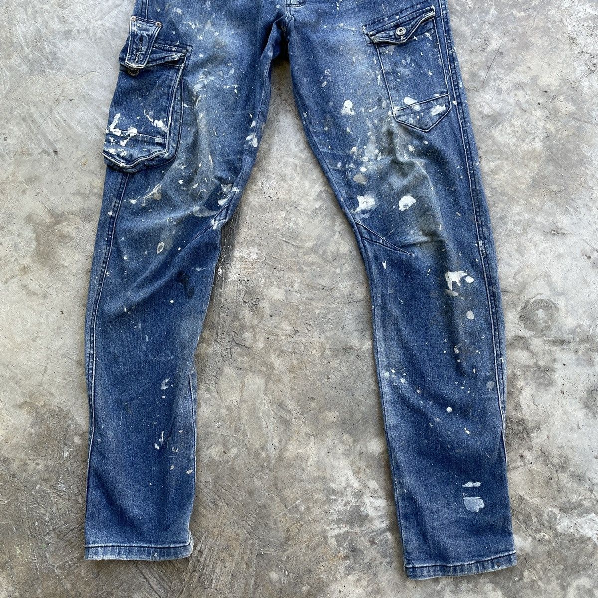 Japanese Brand Vintage I’Z Frontier Splash Paint 7 Pocket Jeans Denim Pants Size US 33 - 4 Thumbnail