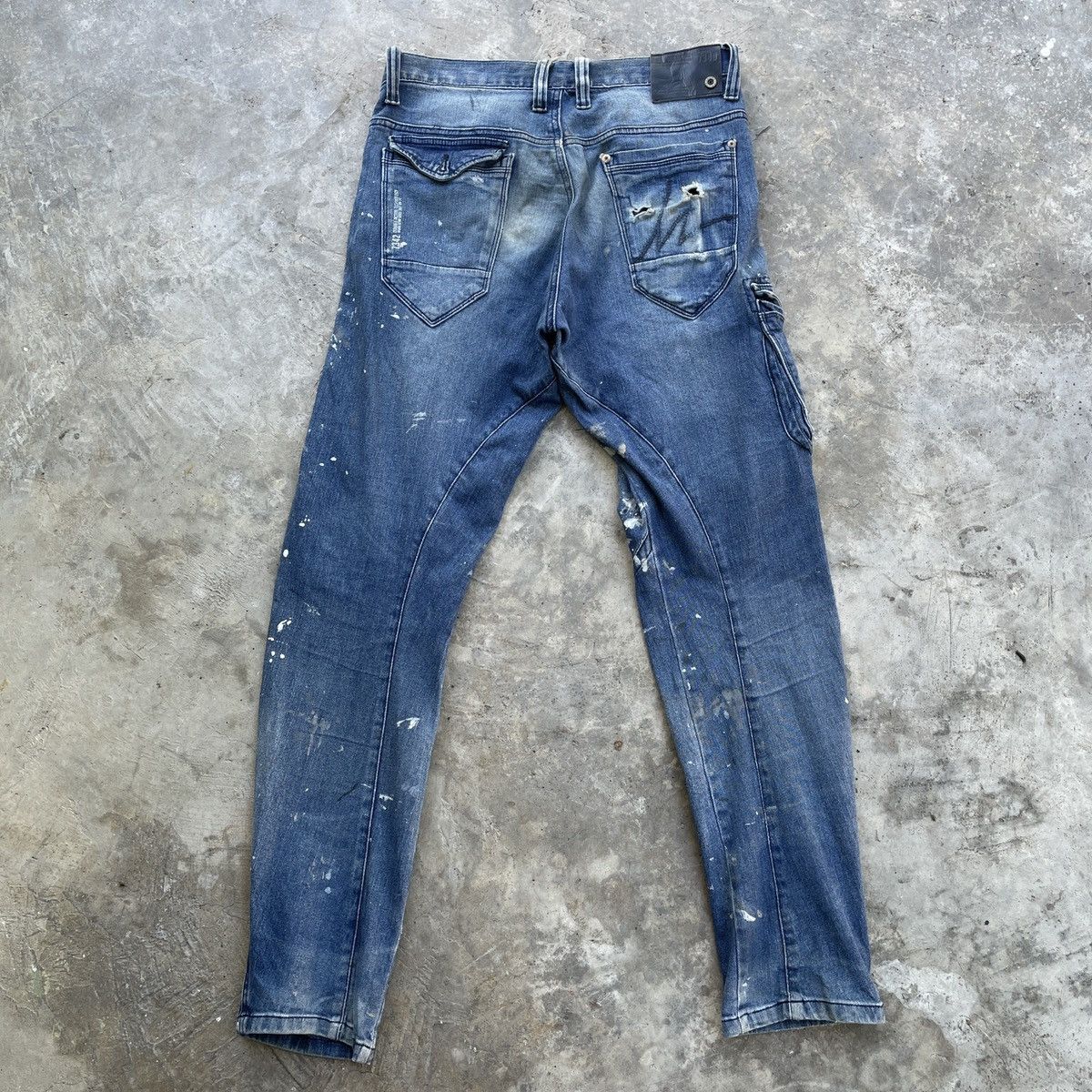 Japanese Brand Vintage I’Z Frontier Splash Paint 7 Pocket Jeans Denim Pants Size US 33 - 13 Thumbnail
