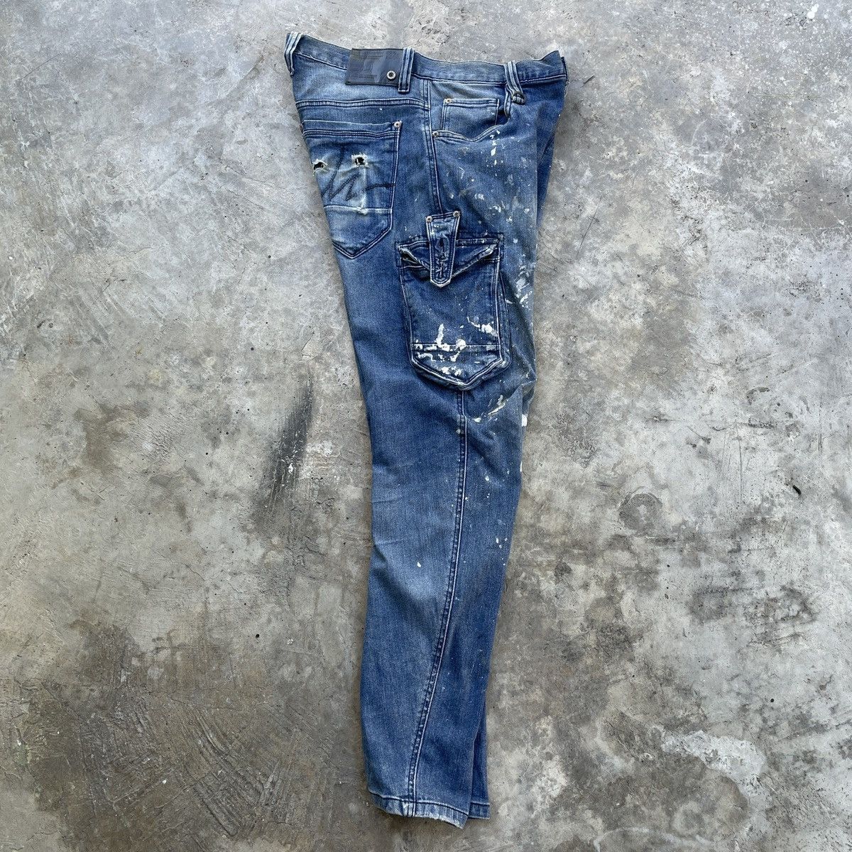 Japanese Brand Vintage I’Z Frontier Splash Paint 7 Pocket Jeans Denim Pants Size US 33 - 8 Thumbnail