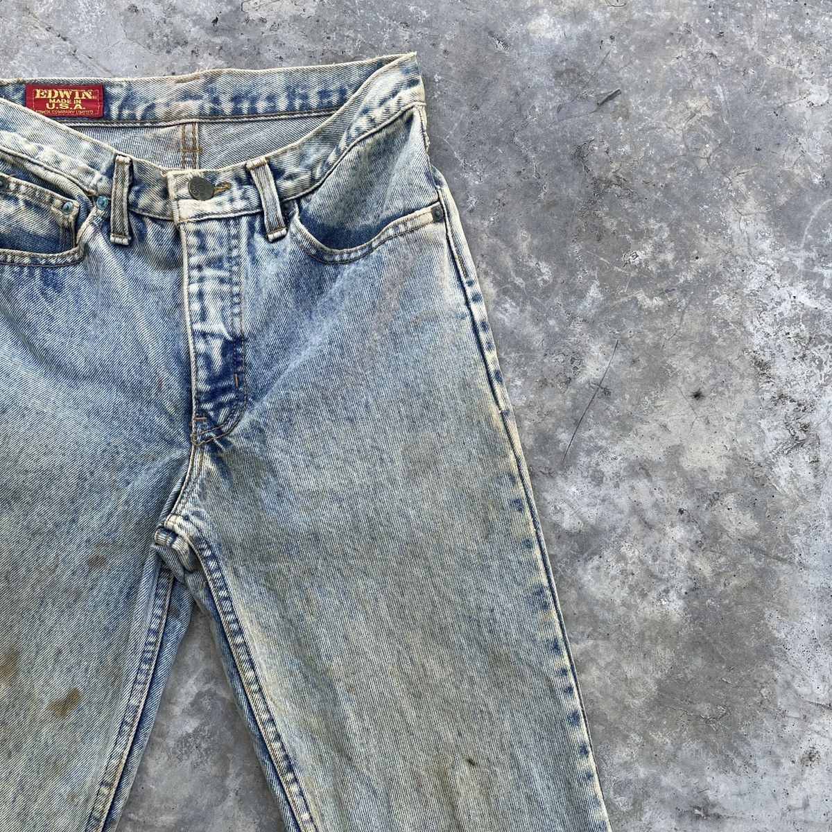 Edwin Vintage Edwin Made In USA Dirty Faded Jeans Denim Pants Size US 27 - 3 Thumbnail