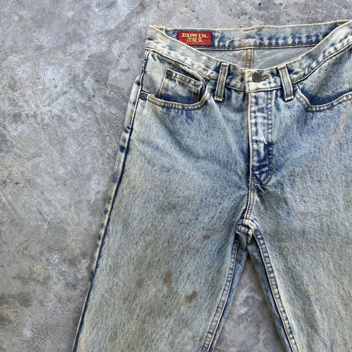 Edwin Vintage Edwin Made In USA Dirty Faded Jeans Denim Pants Size US 27 - 2 Thumbnail