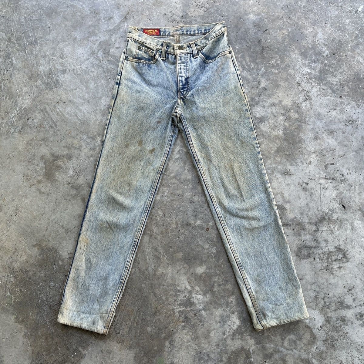 Edwin Vintage Edwin Made In USA Dirty Faded Jeans Denim Pants Size US 27 - 1 Thumbnail