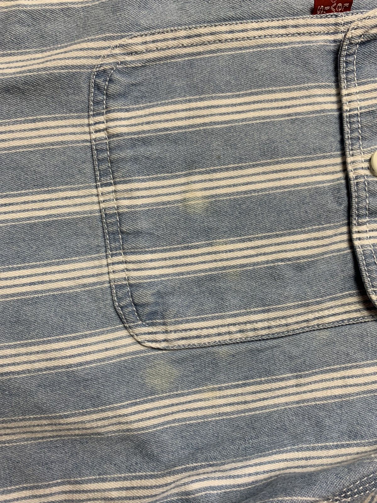 Levi's × Levi's Vintage Clothing × Vintage Vintage Levis shirt striped blue size XL Size US XL / EU 56 / 4 - 4 Thumbnail