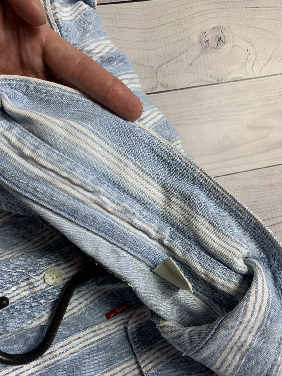 Levi's × Levi's Vintage Clothing × Vintage Vintage Levis shirt striped blue size XL Size US XL / EU 56 / 4 - 8 Thumbnail