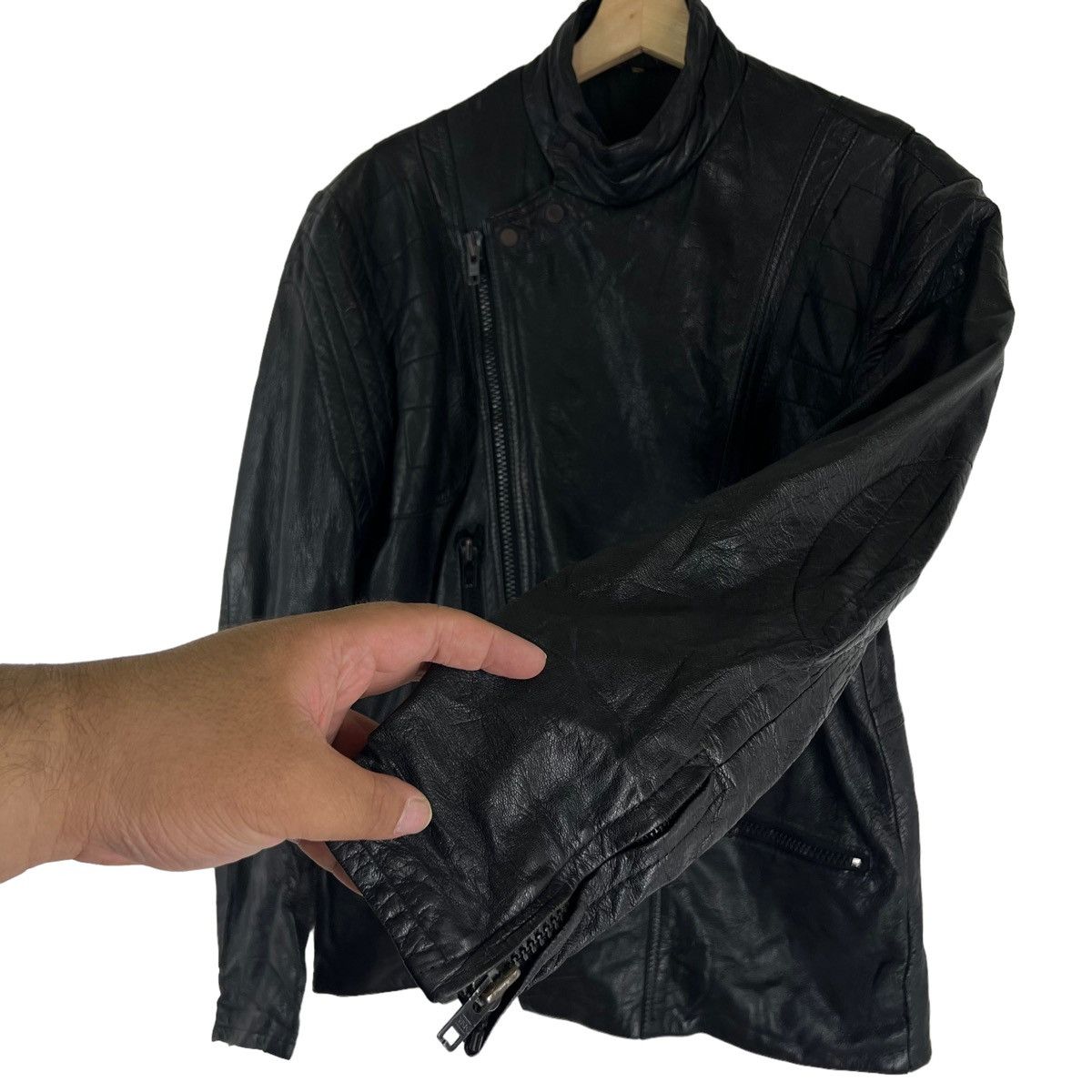 Japanese Brand VINTAGE SOFT LEATHER JACKET DOUBLE BREAST ISSEY MIYAKE STYLE Size US XL / EU 56 / 4 - 6 Thumbnail