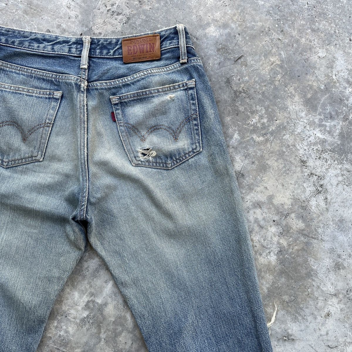 Edwin THRASHED💥 Vintage Japanese Distressed Jeans Denim Pants Size US 29 - 10 Thumbnail