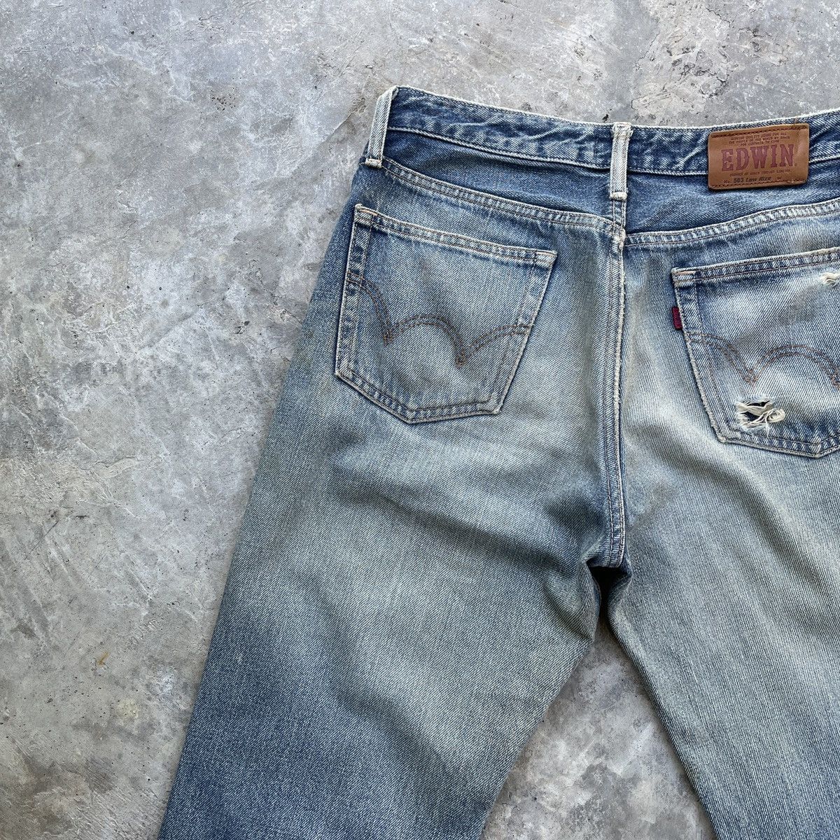 Edwin THRASHED💥 Vintage Japanese Distressed Jeans Denim Pants Size US 29 - 11 Thumbnail
