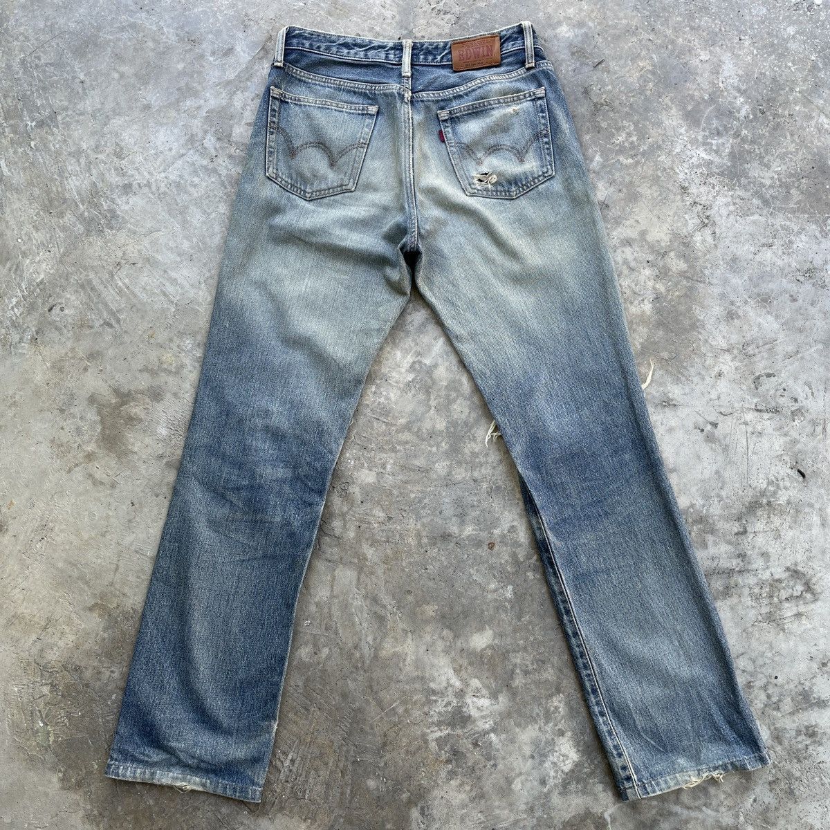 Edwin THRASHED💥 Vintage Japanese Distressed Jeans Denim Pants Size US 29 - 13 Thumbnail