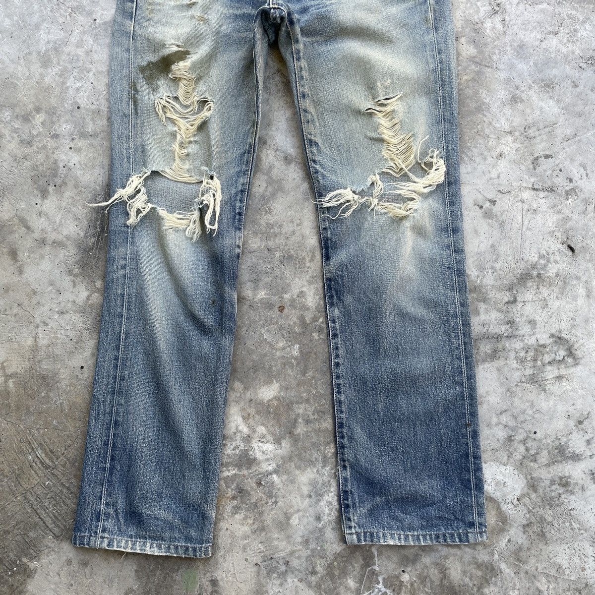 Edwin THRASHED💥 Vintage Japanese Distressed Jeans Denim Pants Size US 29 - 4 Thumbnail