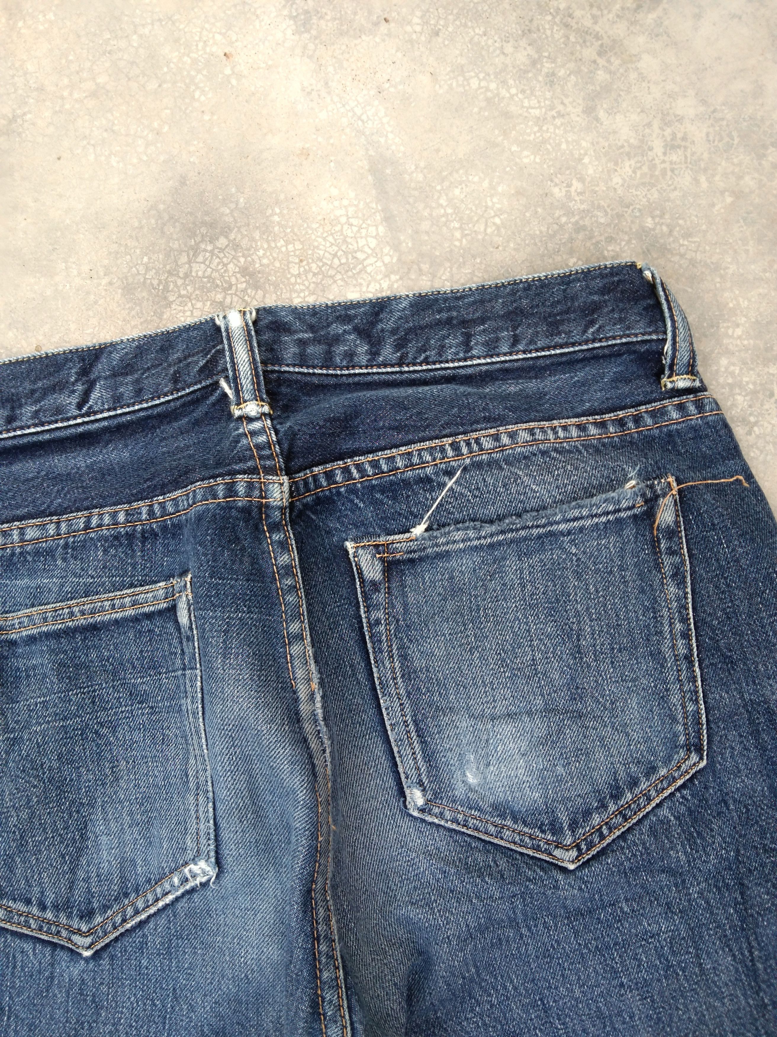 Japanese Brand Vintage Japanese URD Selvedge Redline Jeans 30x31 Size US 30 / EU 46 - 4 Thumbnail