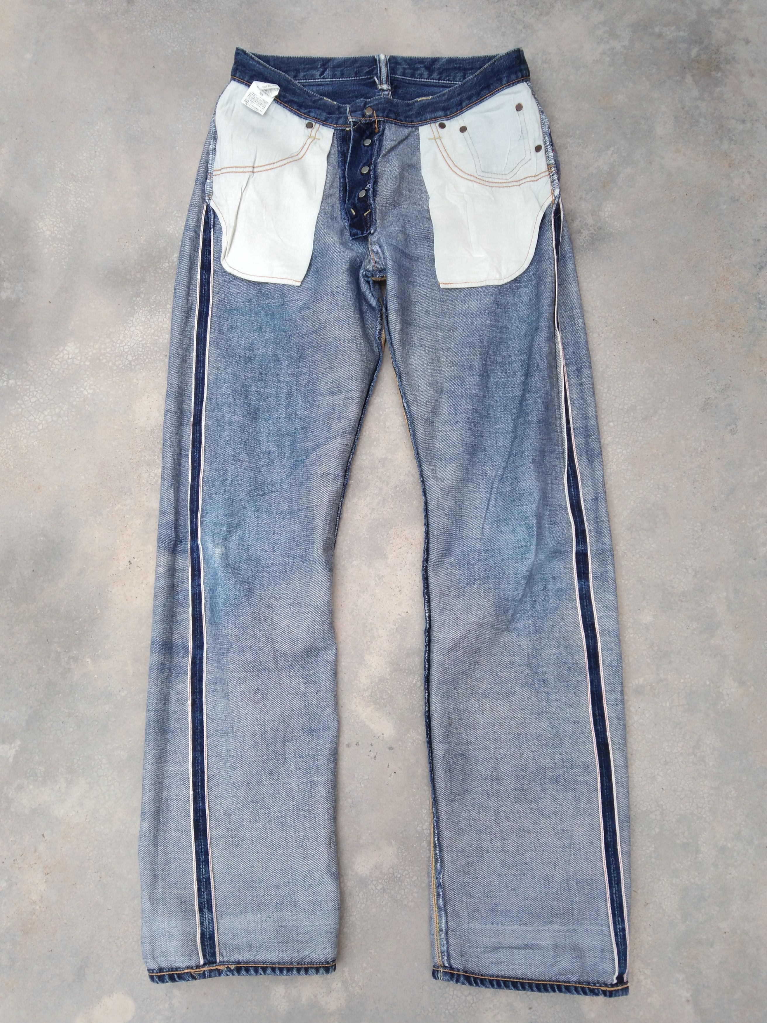 Japanese Brand Vintage Japanese URD Selvedge Redline Jeans 30x31 Size US 30 / EU 46 - 3 Thumbnail