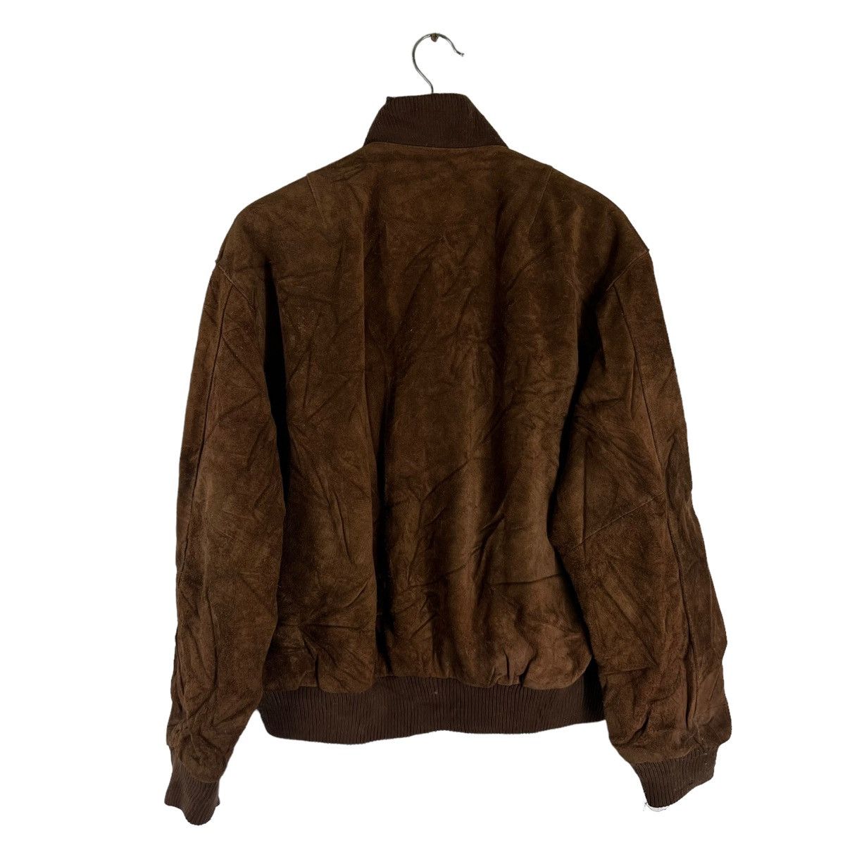 Vintage VINTAGE BOMBER LEATHER JACKET SUIDE RARE DESIGN Size US M / EU 48-50 / 2 - 8 Thumbnail