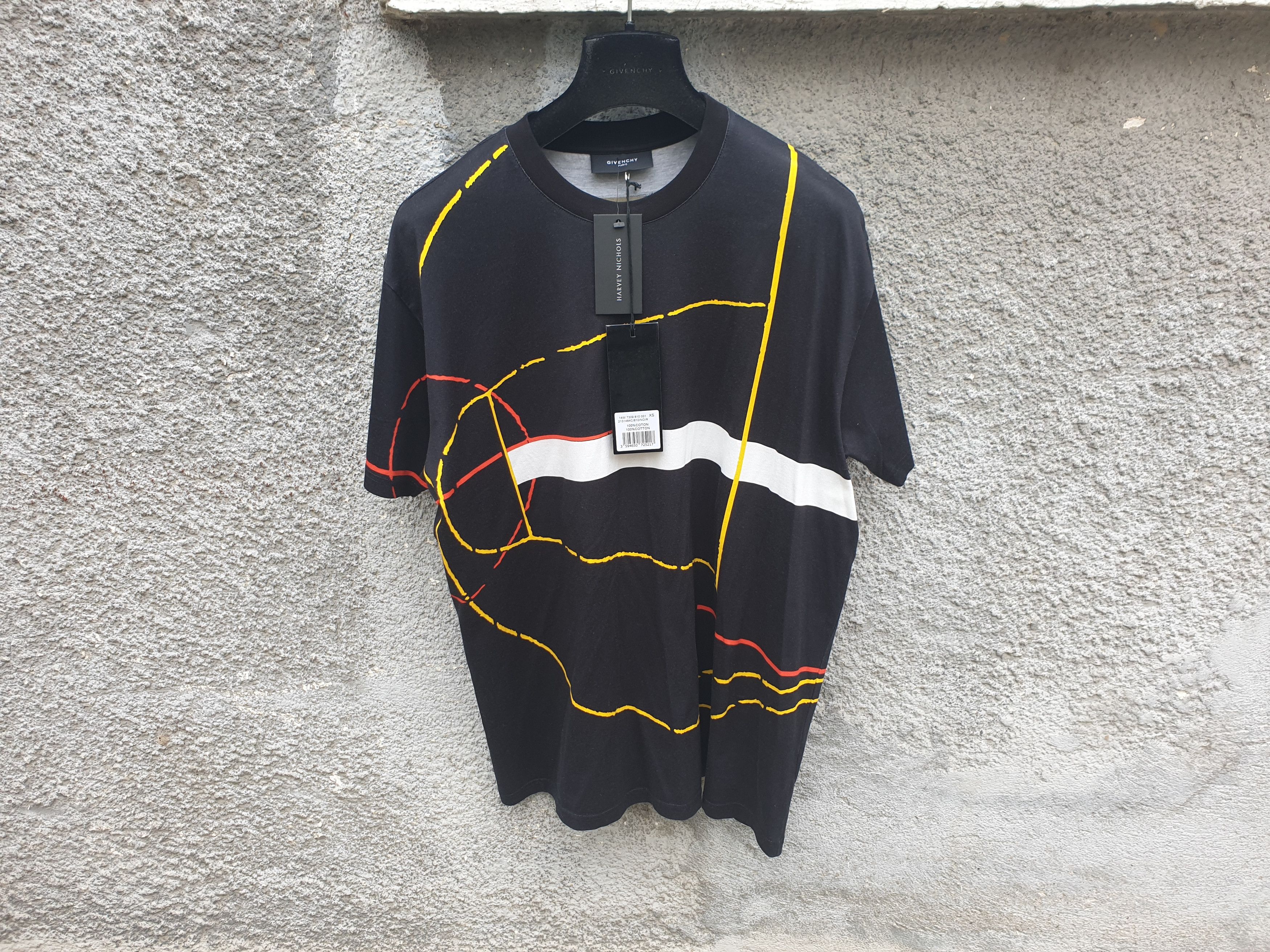 image of $795 Givenchy Basketball Court Rottweiler Oversized T-Shirt in Black, Men's (Size Large)