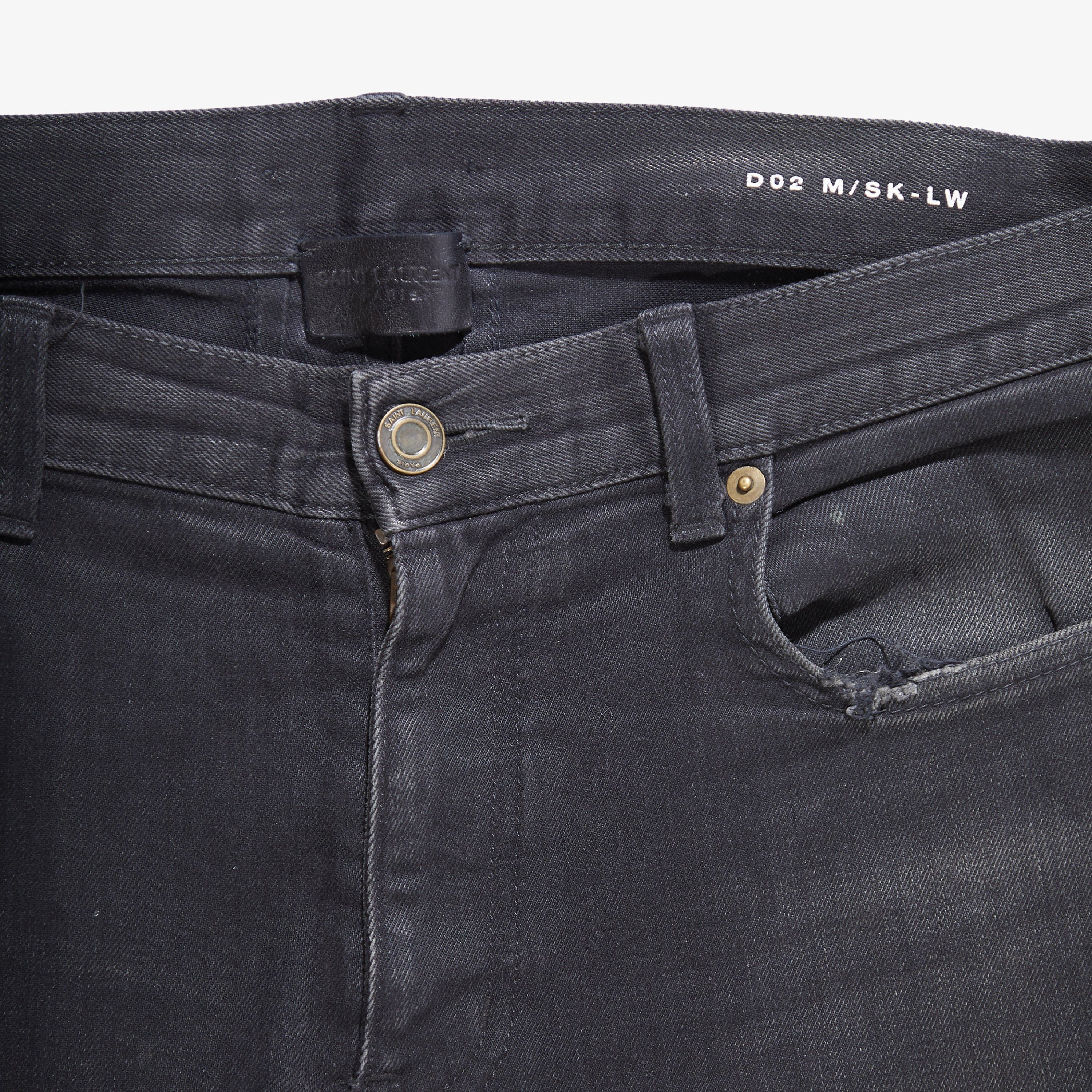 Saint Laurent Paris SAINT LAURENT AW13 TRASHED & REPAIRED D02 DENIM Size US 32 / EU 48 - 6 Thumbnail