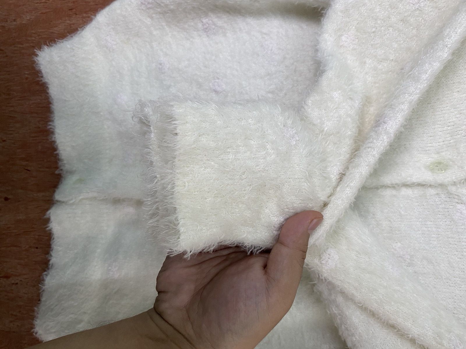 Homespun Knitwear × Japanese Brand Gelato Pique White Shag Shaggy Fur Mohair Knitwear #B569 Size S / US 4 / IT 40 - 8 Thumbnail