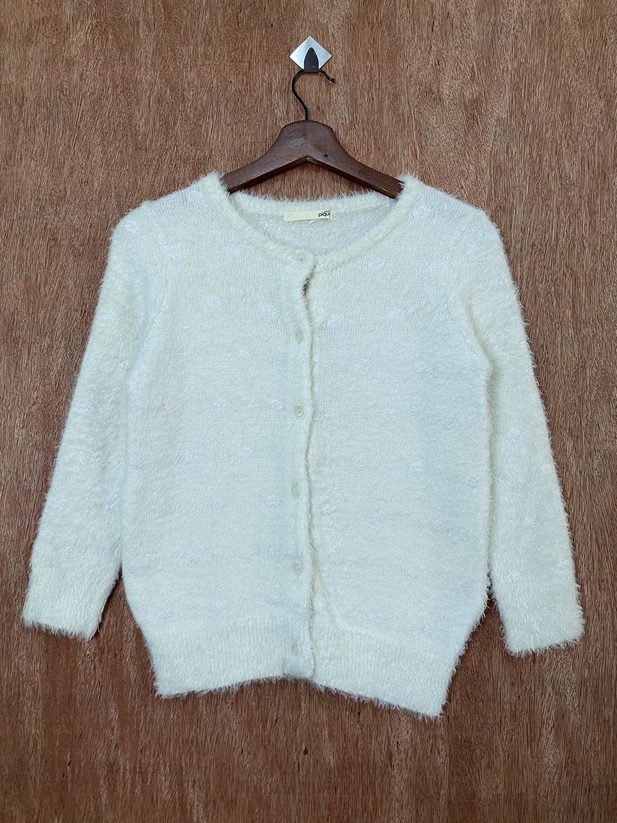 Homespun Knitwear × Japanese Brand Gelato Pique White Shag Shaggy Fur Mohair Knitwear #B569 Size S / US 4 / IT 40 - 1 Thumbnail