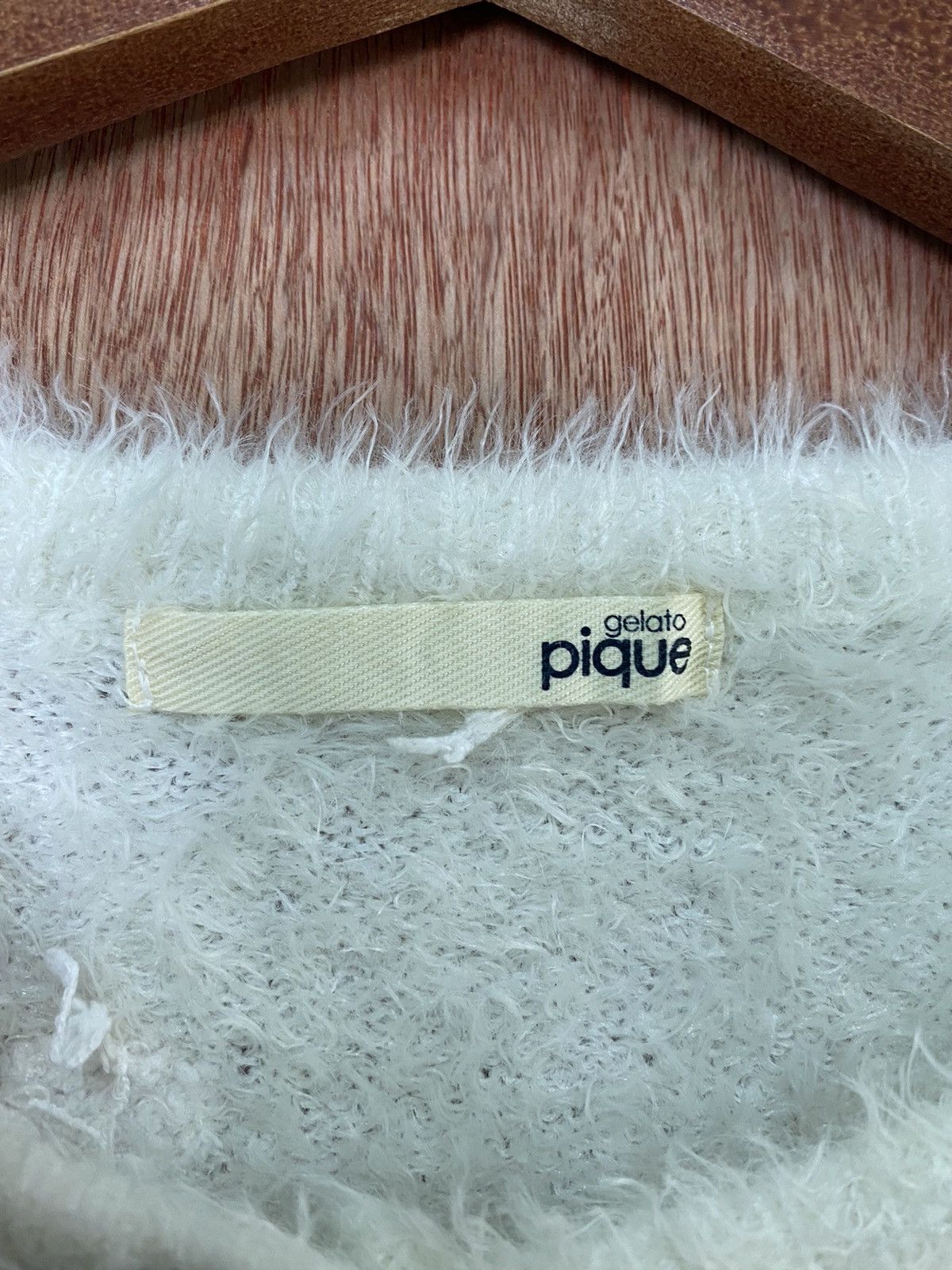 Homespun Knitwear × Japanese Brand Gelato Pique White Shag Shaggy Fur Mohair Knitwear #B569 Size S / US 4 / IT 40 - 6 Thumbnail