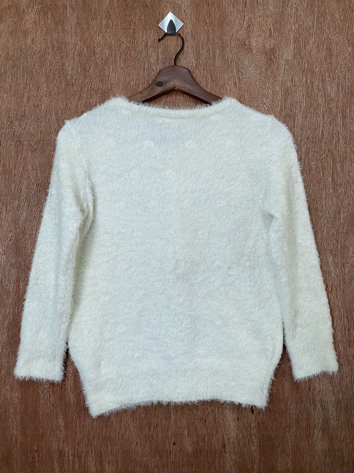 Homespun Knitwear × Japanese Brand Gelato Pique White Shag Shaggy Fur Mohair Knitwear #B569 Size S / US 4 / IT 40 - 5 Thumbnail