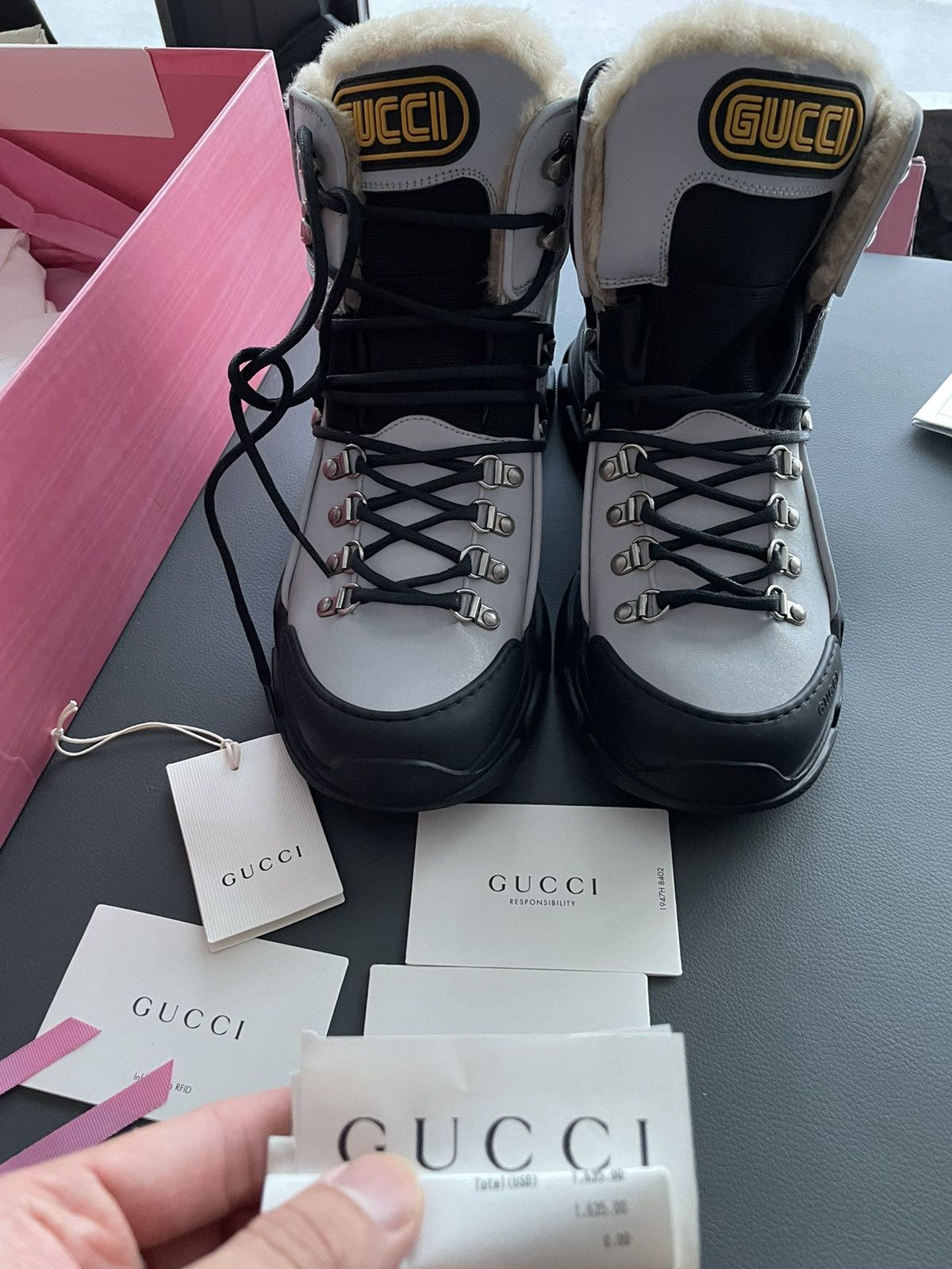 Gucci Rare $2k Limited Edition Shearling Flashtrek Boots New Size US 8.5 / EU 41-42 - 1 Thumbnail