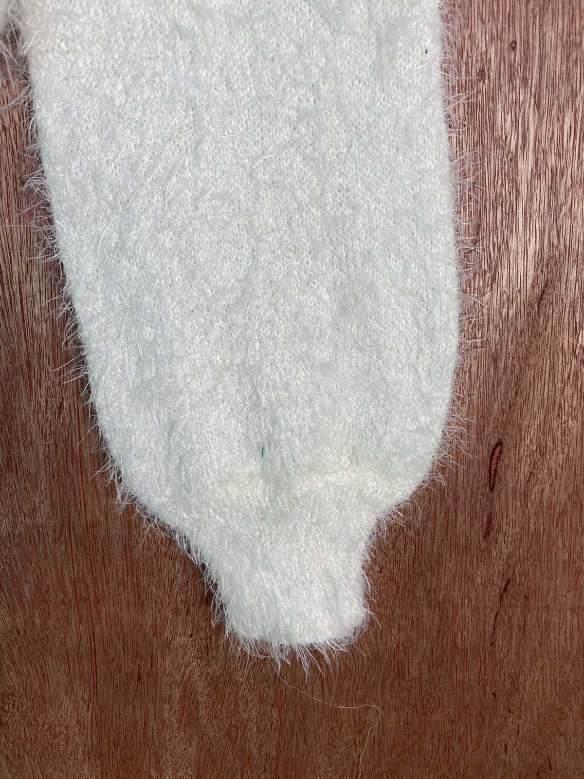 Homespun Knitwear × Japanese Brand DL Pape Apiz White Shag Shaggy Fur Mohair Knitwear #B621 Size US S / EU 44-46 / 1 - 6 Thumbnail