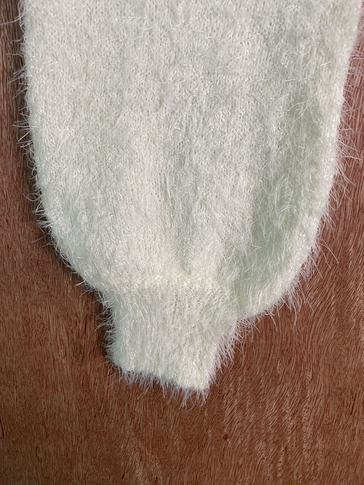 Homespun Knitwear × Japanese Brand DL Pape Apiz White Shag Shaggy Fur Mohair Knitwear #B621 Size US S / EU 44-46 / 1 - 5 Thumbnail