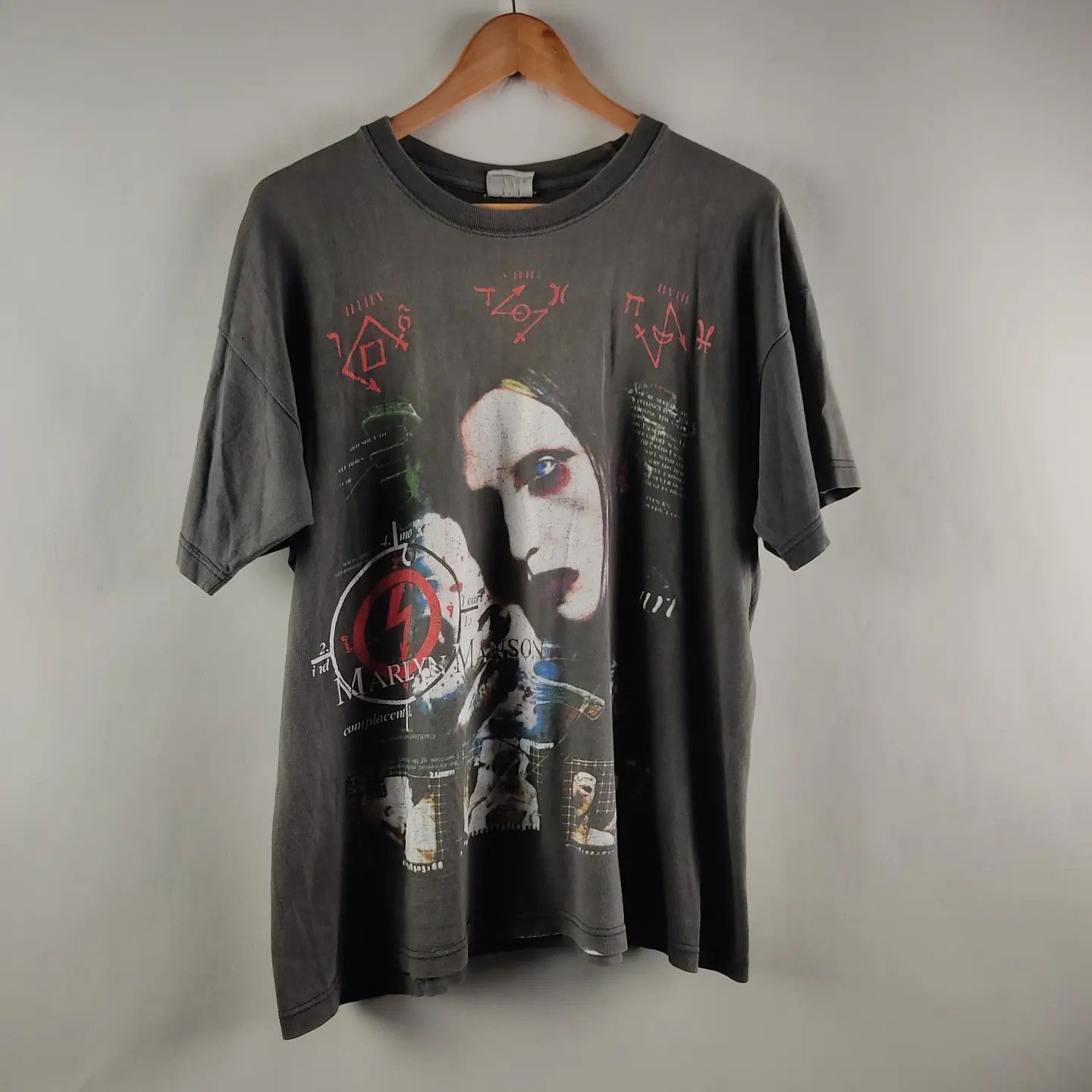 image of Band Tees x Marilyn Manson 1996 Marilyn Manson Antichrist Superstar in Black, Men's (Size XL)