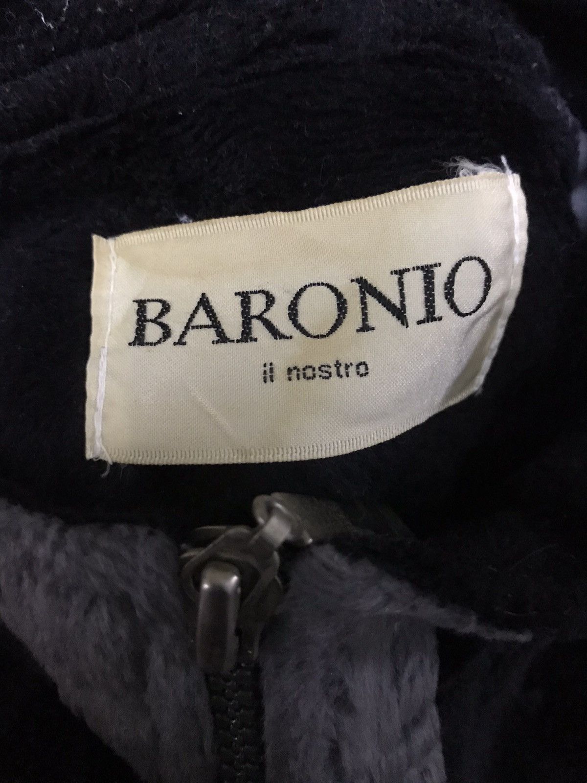 Japanese Brand Baronio spellout velvet zipper sweater Size US M / EU 48-50 / 2 - 6 Thumbnail