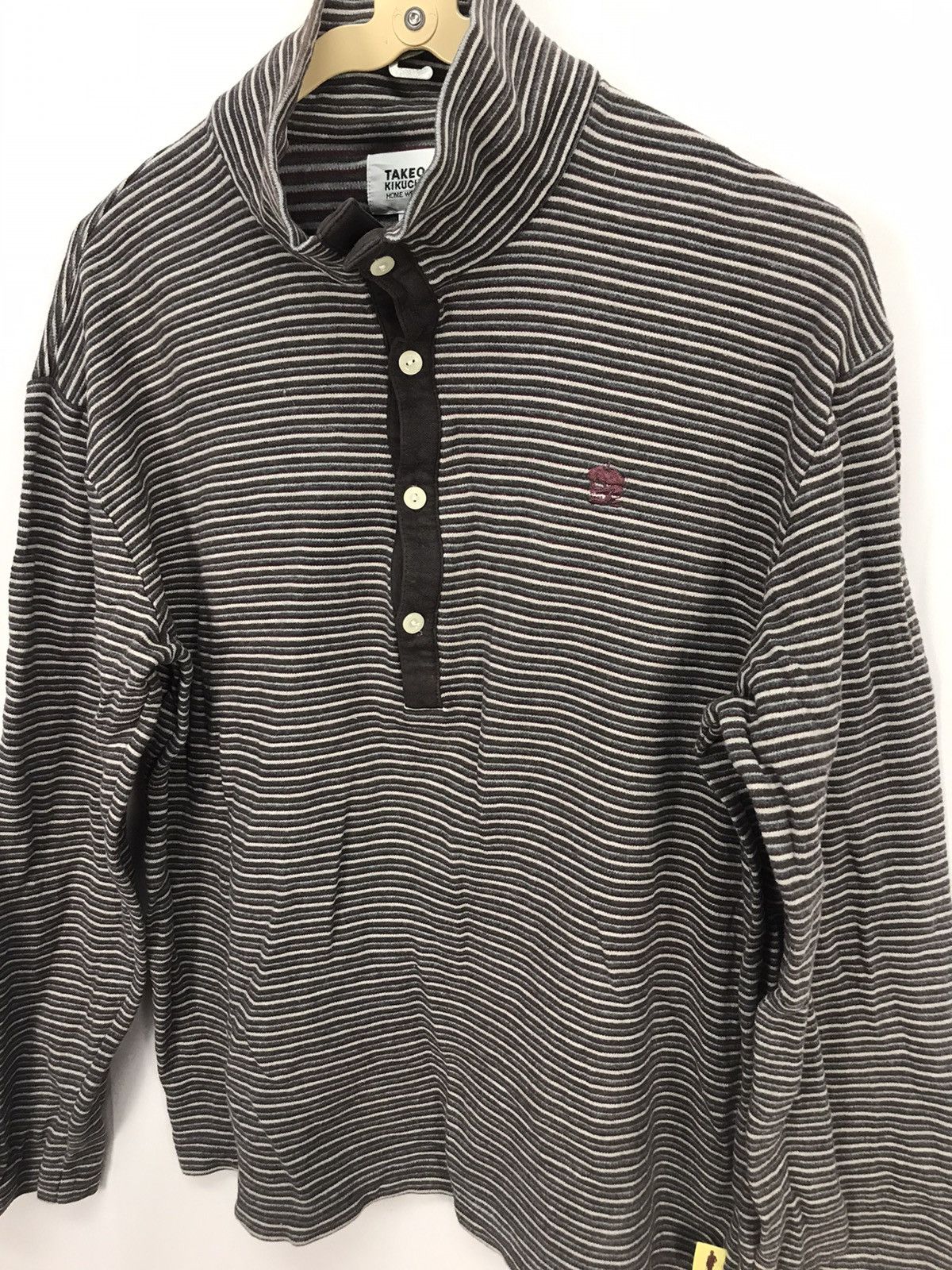 Japanese Brand × Takeo Kikuchi Takeo kikuchi stripe half button long sleeve Size US M / EU 48-50 / 2 - 5 Thumbnail