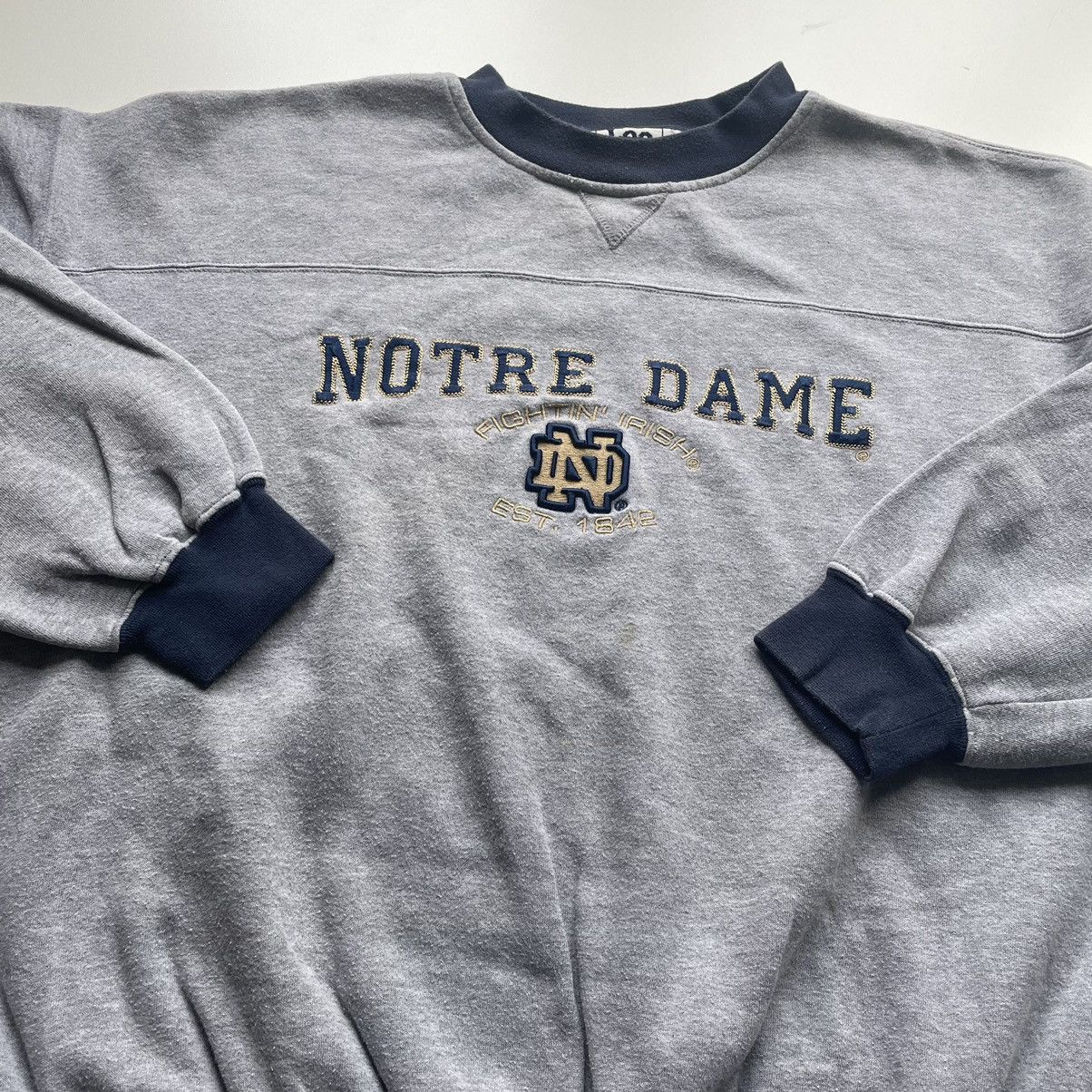 NCAA × Vintage Vintage 90s Notre Dame Fighting Irish NCAA College Crewneck Size US L / EU 52-54 / 3 - 2 Thumbnail