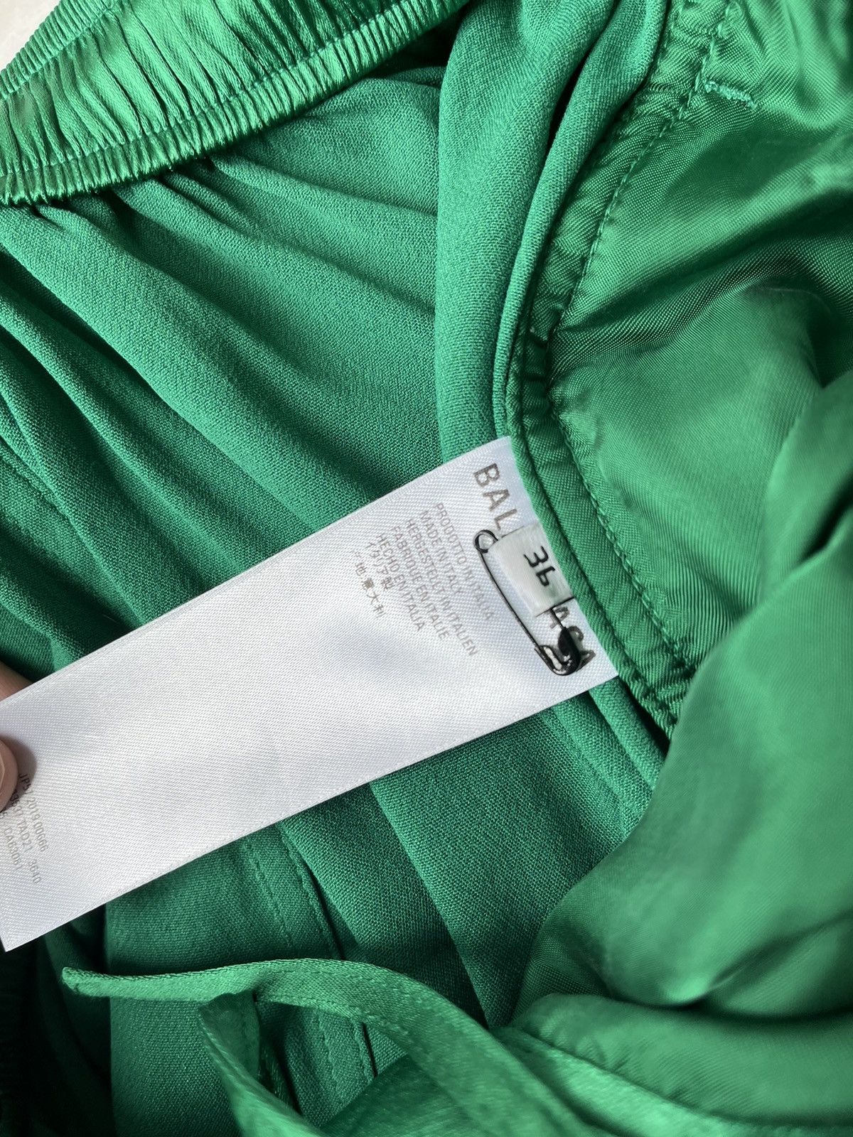 Balenciaga Balenciga green satin pants Size 26" / US 2 / IT 38 - 5 Thumbnail