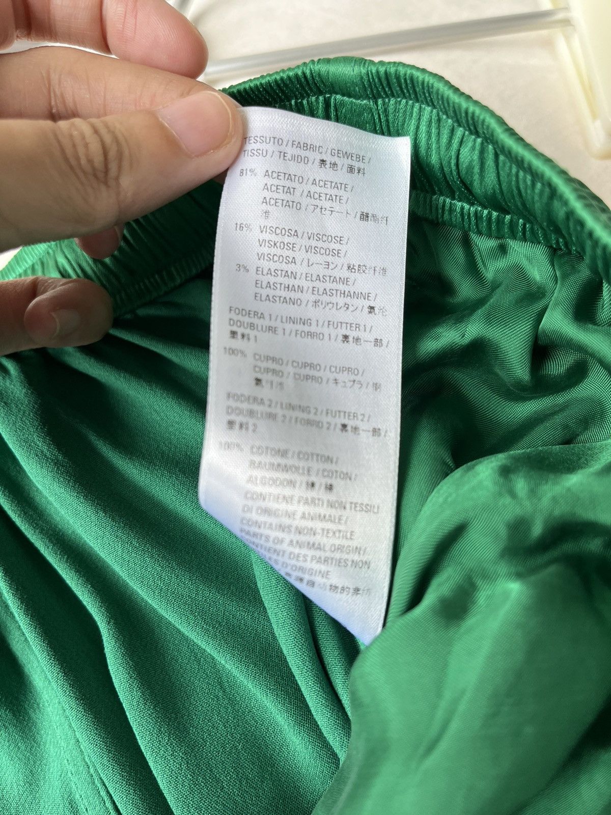 Balenciaga Balenciga green satin pants Size 26" / US 2 / IT 38 - 4 Thumbnail