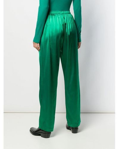 Balenciaga Balenciga green satin pants Size 26" / US 2 / IT 38 - 3 Thumbnail
