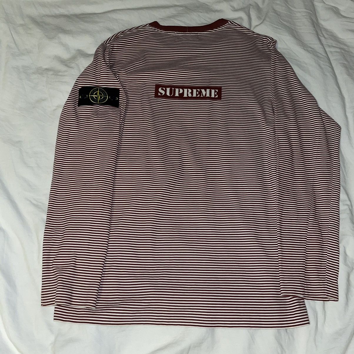 Stone Island Supreme Supreme x Stone Island Striped Longsleeve Grailed
