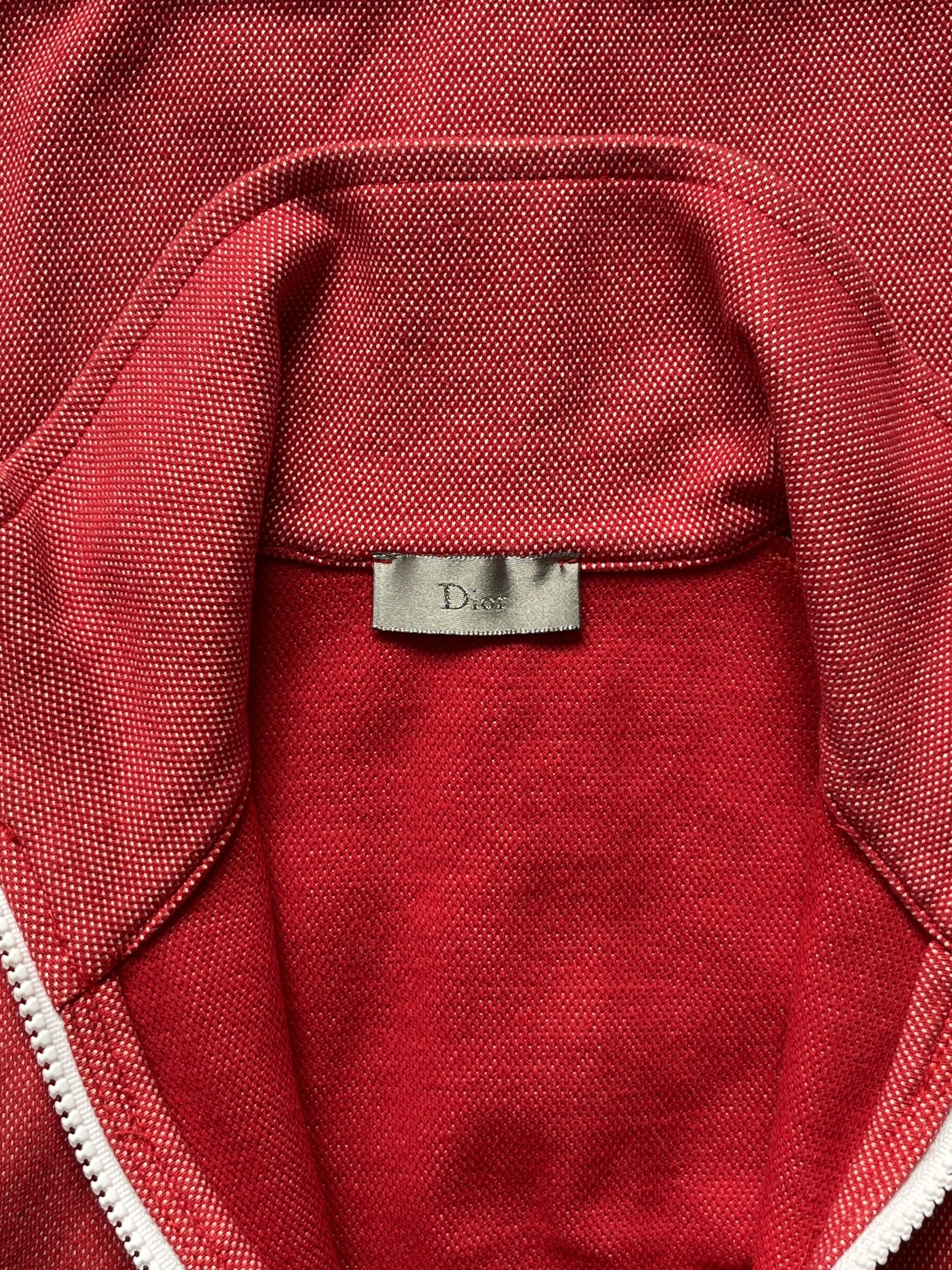 Dior Dior Red Zip Up Sweatshirt Kris Van Assche Size US M / EU 48-50 / 2 - 3 Thumbnail