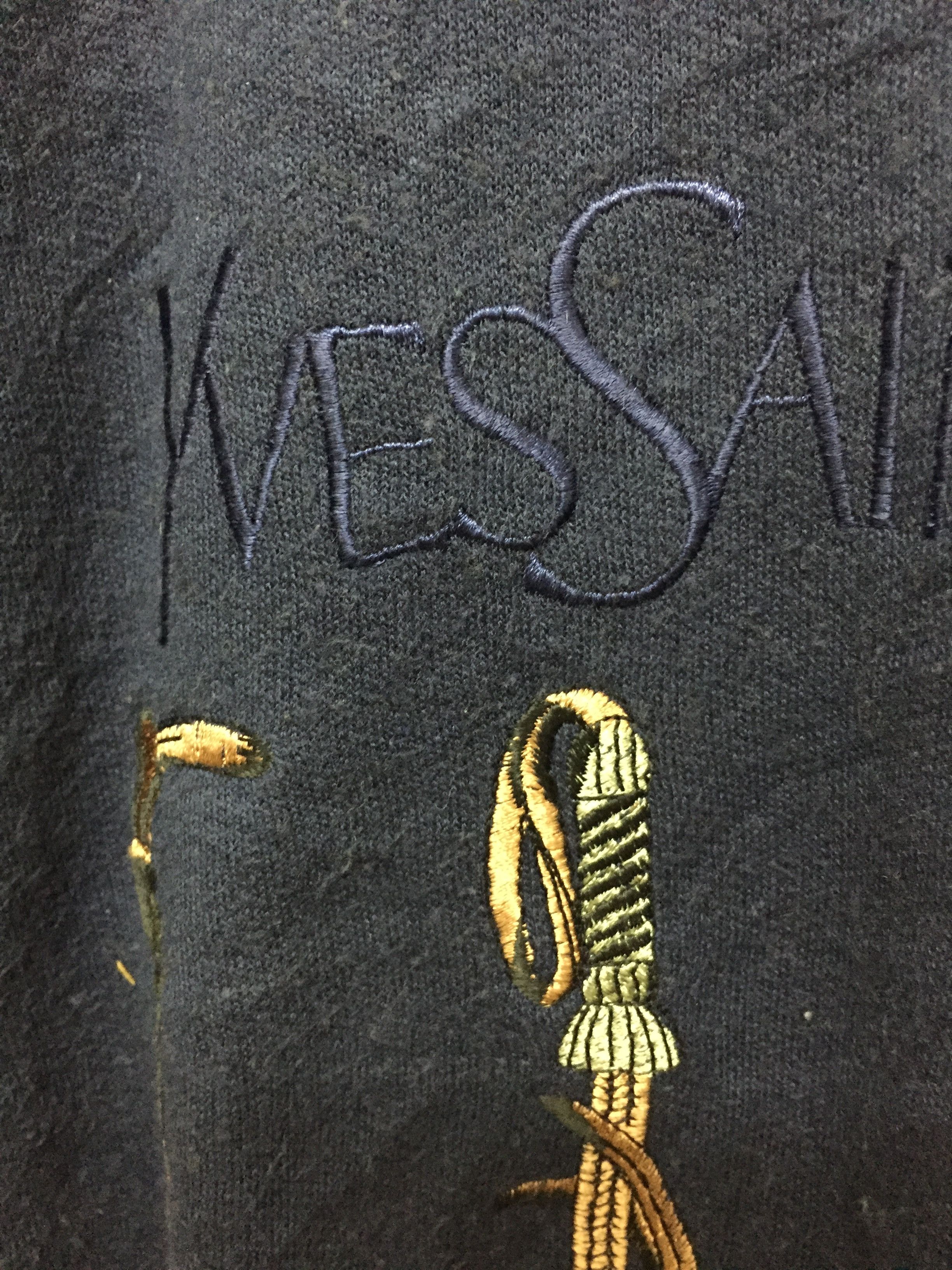 Yves Saint Laurent 90's YSL embroidered logo Cowboy sweatshirt luxury Size US M / EU 48-50 / 2 - 5 Thumbnail