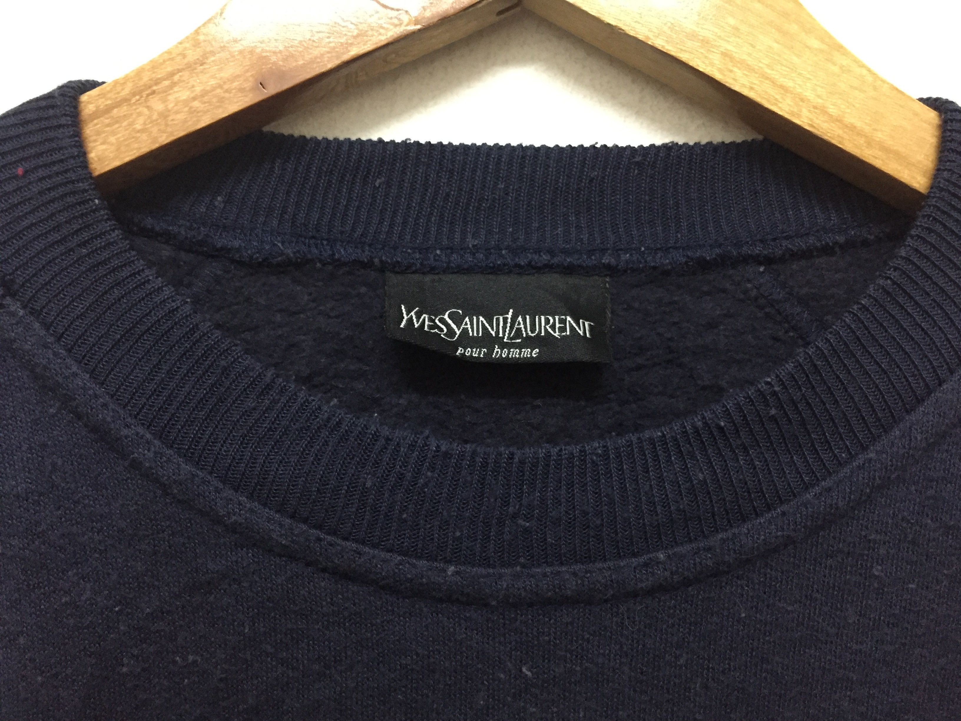 Yves Saint Laurent 90's YSL embroidered logo Cowboy sweatshirt luxury Size US M / EU 48-50 / 2 - 7 Thumbnail