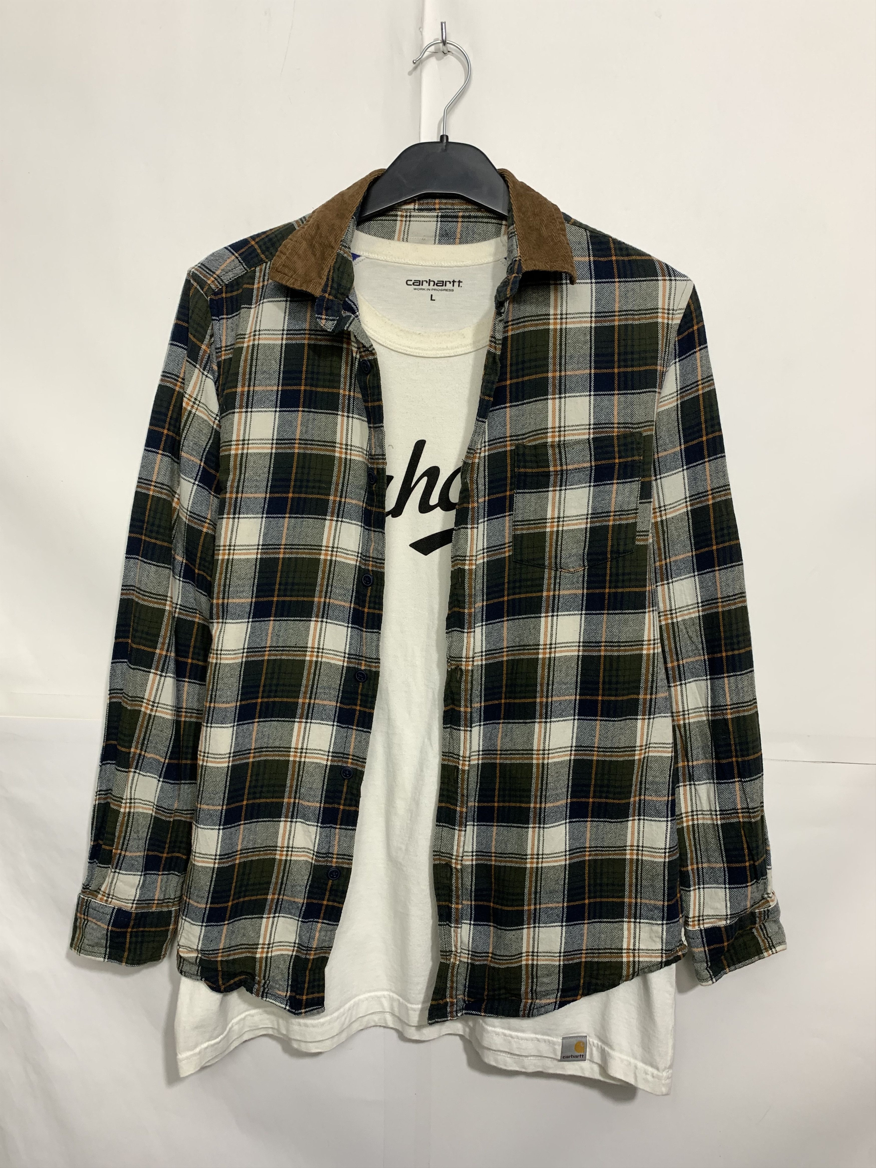 Flannel Vintage Flannel Plaid Shirt Travis style Size US S / EU 44-46 / 1 - 1 Thumbnail