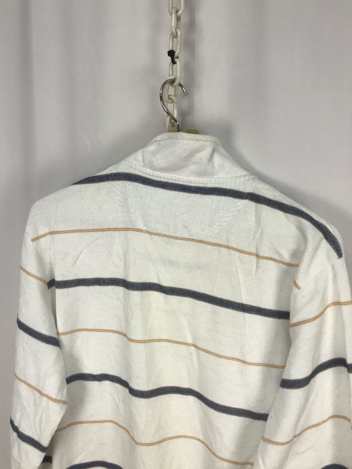 Japanese Brand × Kansai Yamamoto Kansai Yamamoto homme half zipper stripe sweatshirt Size US M / EU 48-50 / 2 - 6 Thumbnail