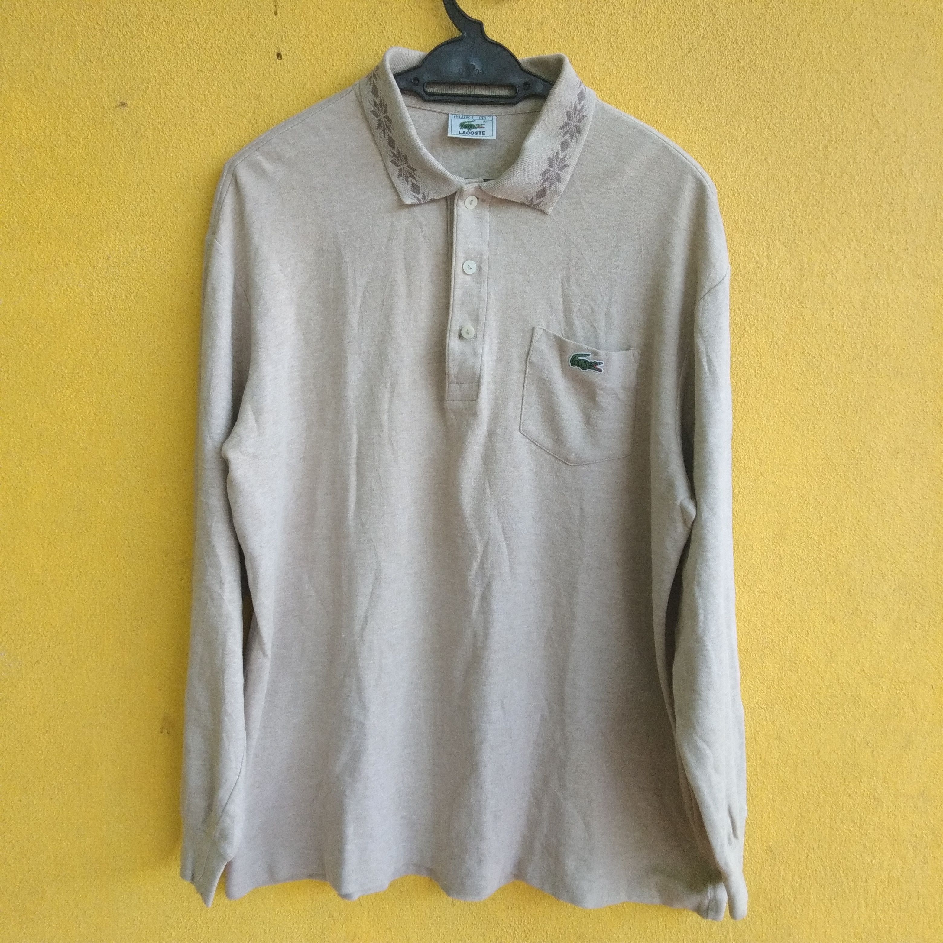 Lacoste × Vintage Vintage Long Sleeve Lacoste Polo Size US L / EU 52-54 / 3 - 2 Thumbnail