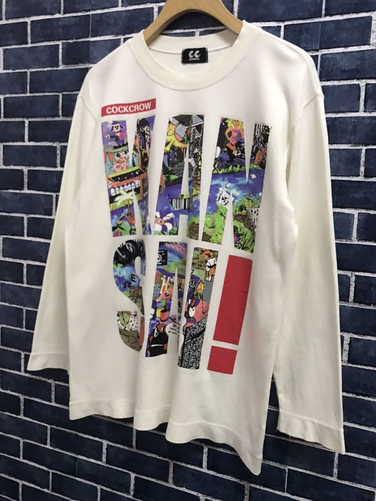 Kansai Yamamoto × Vintage Vintage CC Kansai Yamamoto Cockcrew Art Pullover crewneck Size US M / EU 48-50 / 2 - 2 Thumbnail