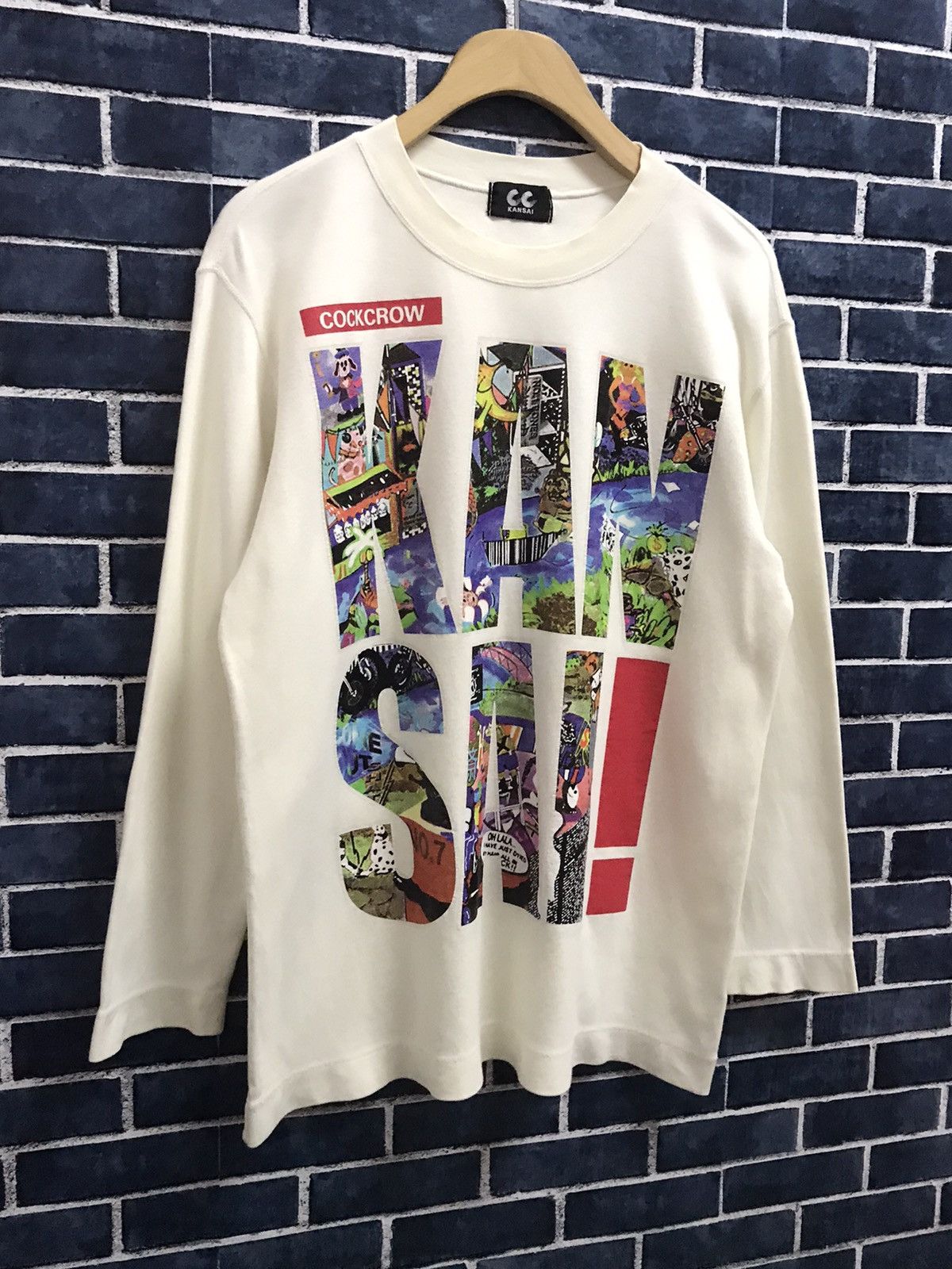 Kansai Yamamoto × Vintage Vintage CC Kansai Yamamoto Cockcrew Art Pullover crewneck Size US M / EU 48-50 / 2 - 3 Thumbnail