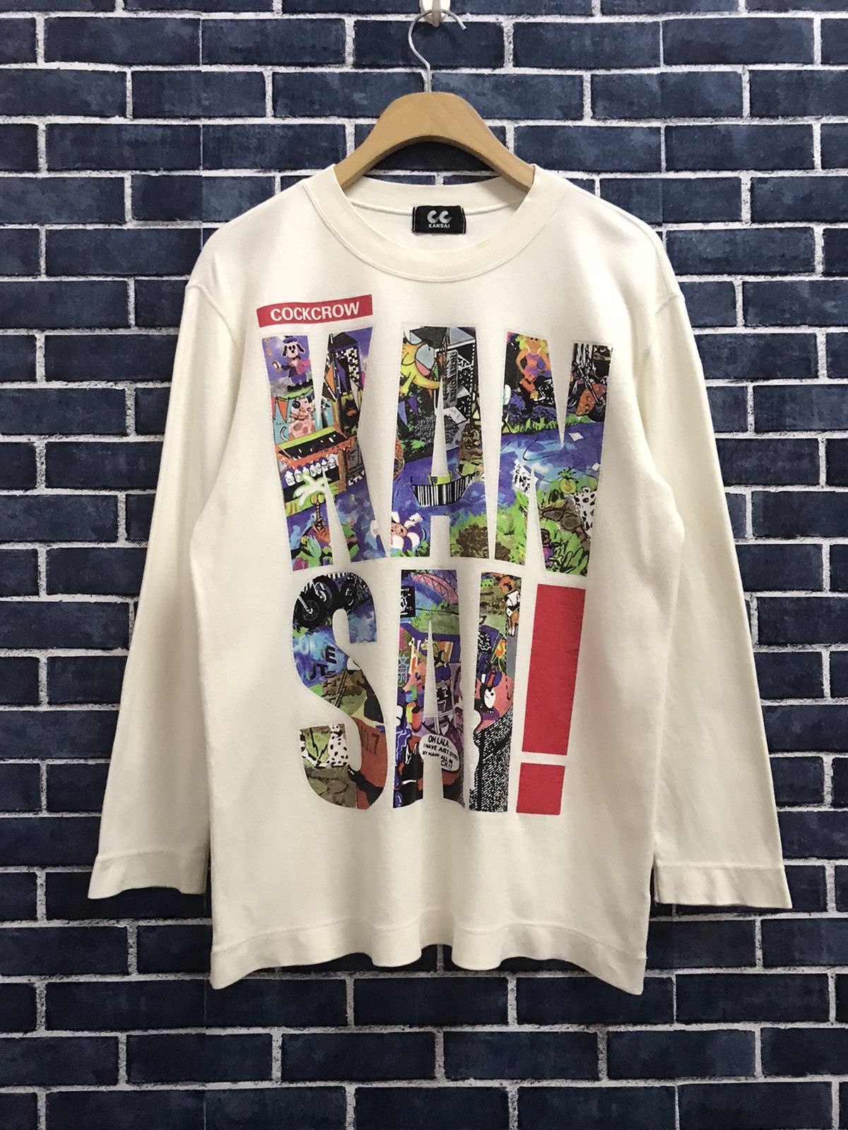 Kansai Yamamoto × Vintage Vintage CC Kansai Yamamoto Cockcrew Art Pullover crewneck Size US M / EU 48-50 / 2 - 1 Thumbnail